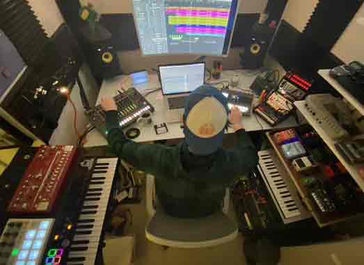 Derek Jamming in his Home Studio